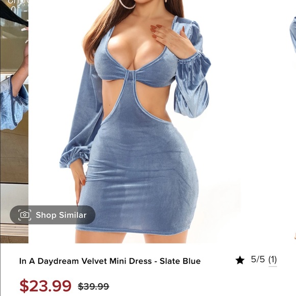 Fashion Nova Dresses & Skirts - In A Daydream Velvet Mini Dress